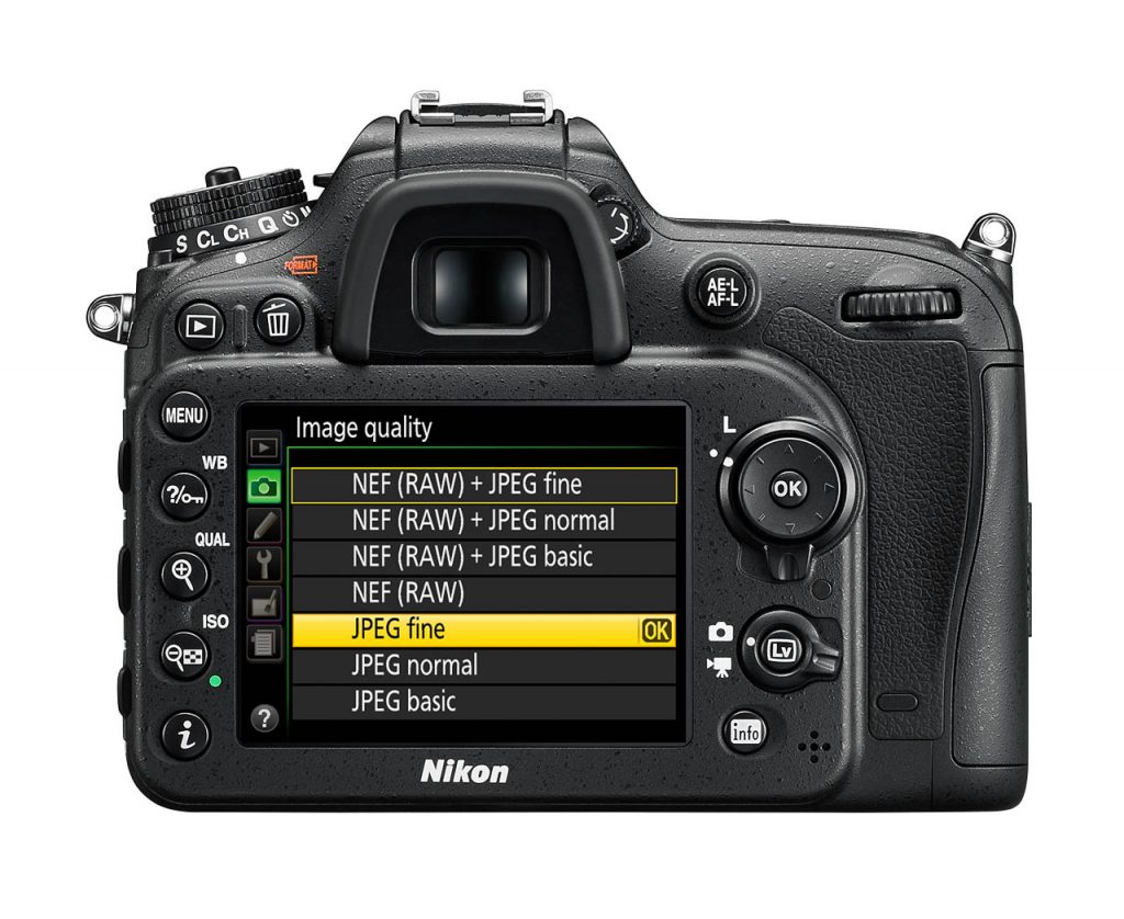 Cài đặt jpg của Nikon d7100