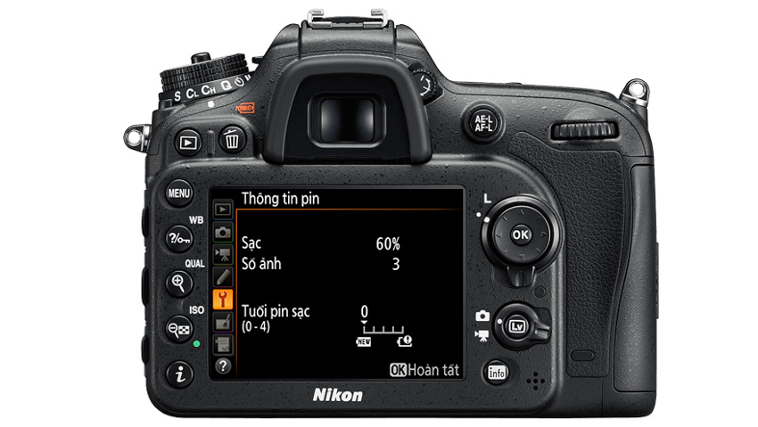 hướng dẫn kiểm tra độ chai của pin Nikon