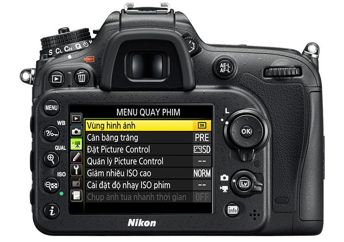 Thiết lập quay phim Full HD 60P trên Nikon D7200