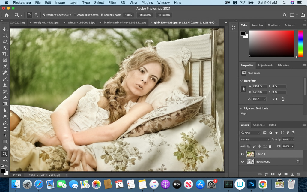 chuyển ảnh đen trắng sang ảnh màu trong photoshop