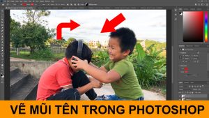 vẽ mũi tên trong photoshop