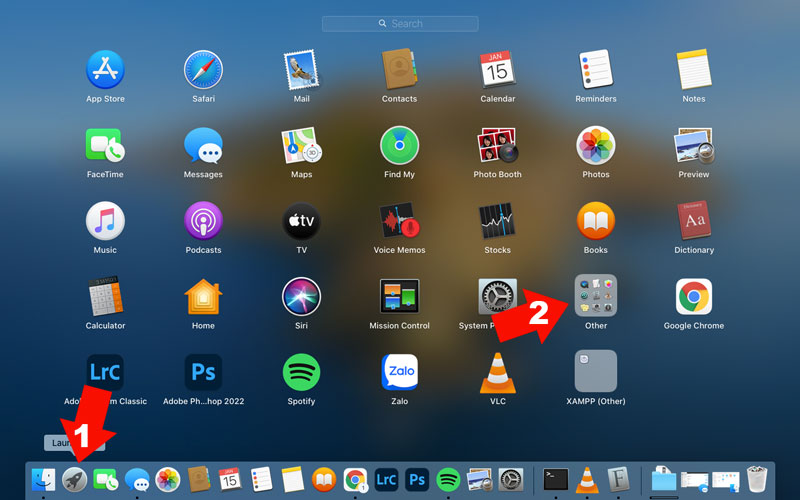Nhấn Lauchpad chọn Other