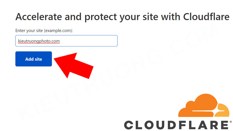 thêm một trang web cloudflare