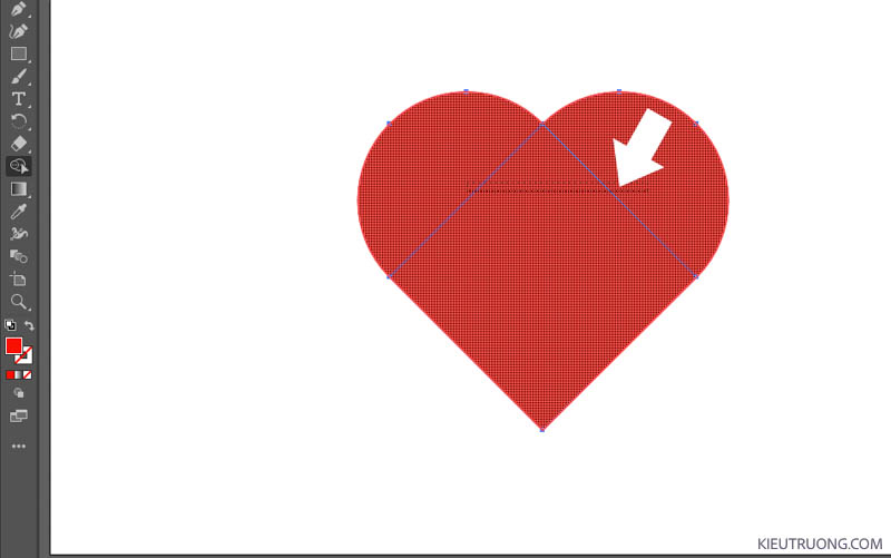 Përdorni veglën Shape Builder për të vizatuar një formë zemre