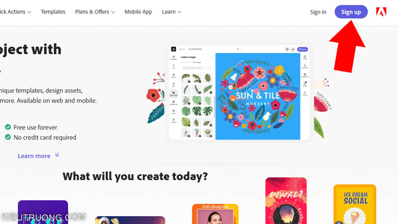 Hướng dẫn đăng ký Adobe Express