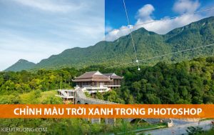 Chỉnh màu trời xanh trong Photoshop