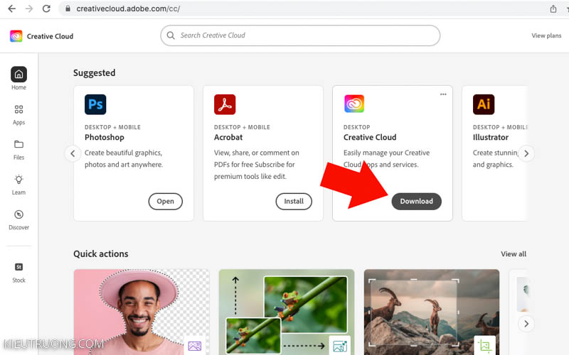 Tải Adobe Creative Cloud để cài Adobe bản quyền
