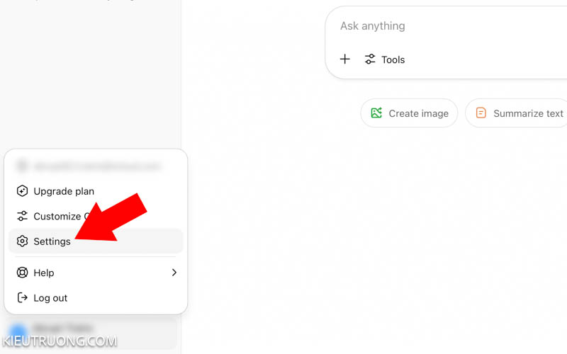 Cài đặt quyền riêng tư ChatGPT