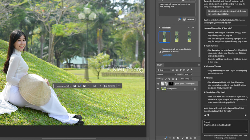 Bạn có thể yêu cầu Photoshop làm ảnh đẹp hơn như Chat GPT