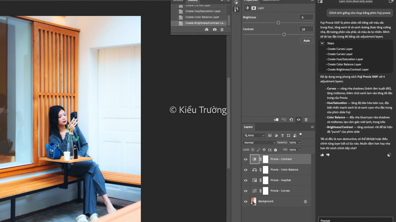 Photoshop giải thích từng bước chỉnh màu phim trên ảnh